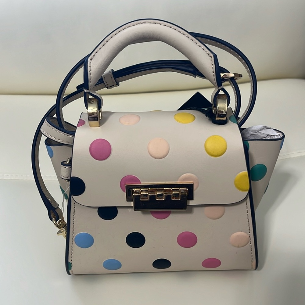 Zac Posen Mini Top Handle Rainbow Polka Dot